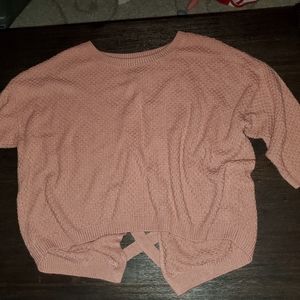 SOHO Jeans NY&Co M cutout weave back Sweater